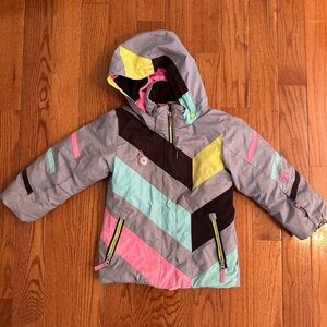 Obermeyer Kids Jacket - Gray, Pink, Yellow, Mint